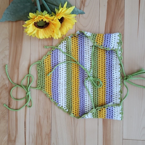 ZARA Crochet halter crop top - Picture 5 of 9